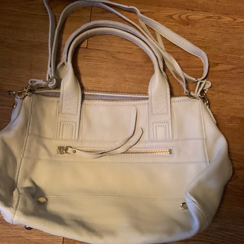 Linea Pelle Italian leather satchel Ivory